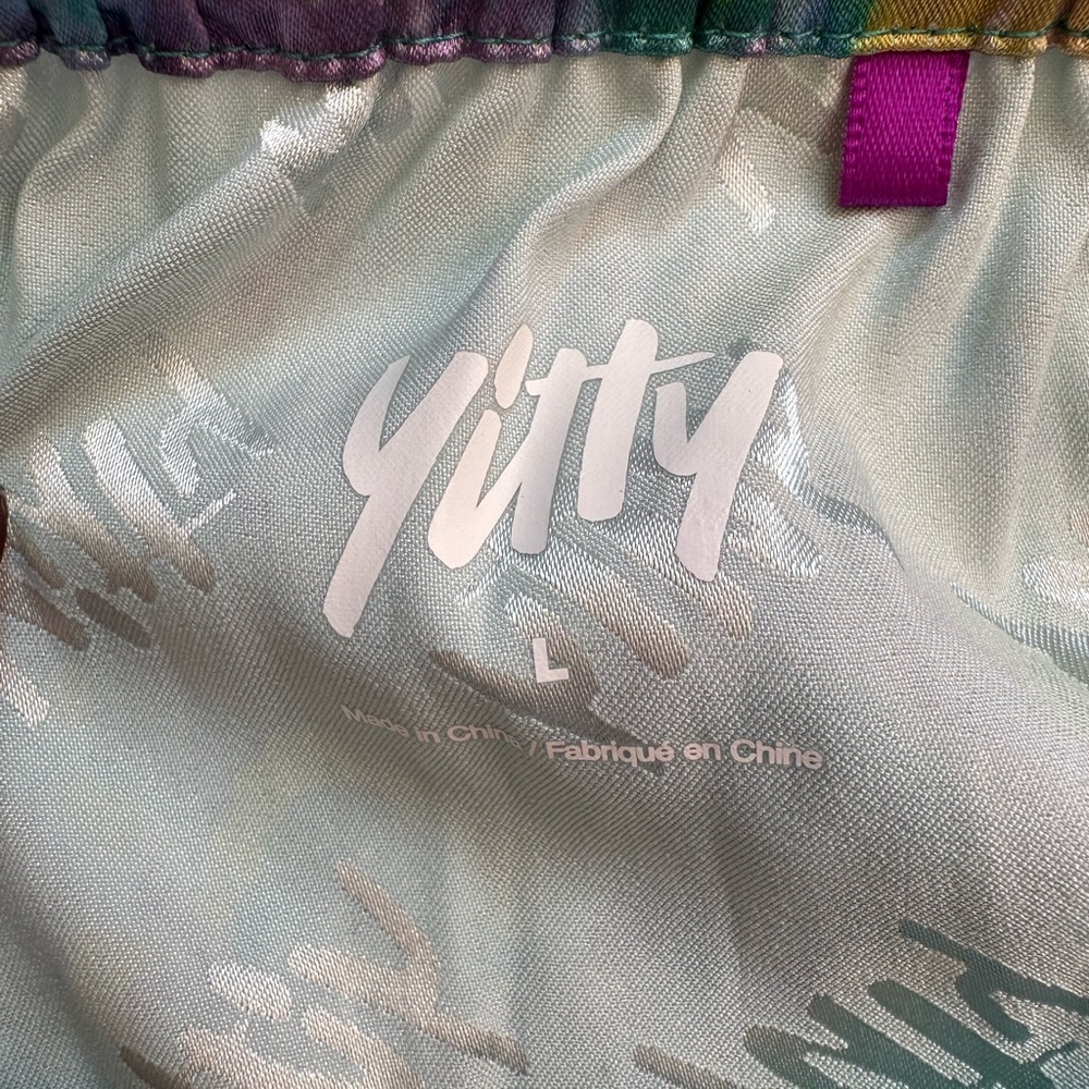 YITTY Satin Flowy Set Pajama Deep Sea‎ Top Size XL and Short Size Large Set of 2 - Picture 9 of 11